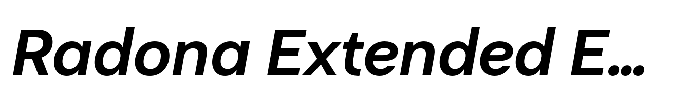 Radona Extended Ex Bold Italic